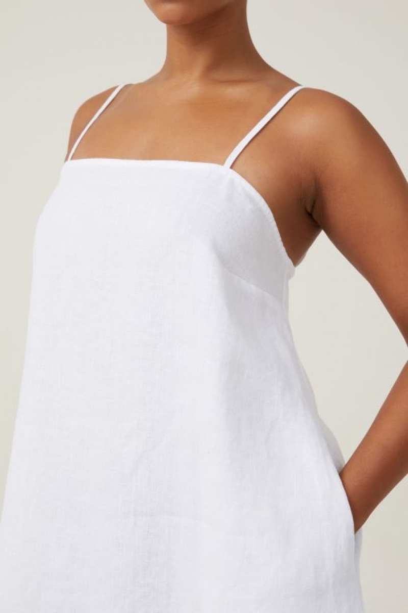 Cotton On Frankie Linen Women's Mini Dress White | 1cJqQkRPgtt