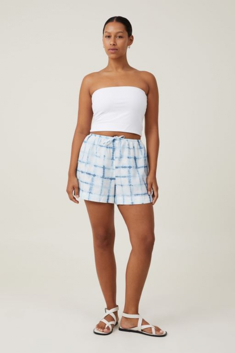 Cotton On Frankie Linen Women's Shorts Shibori | CuwenhkvSX8