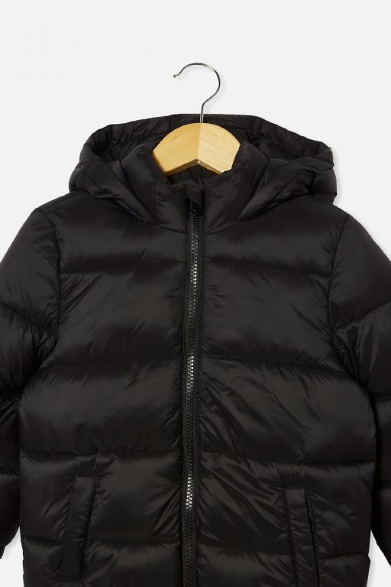 Cotton On Frankie Puffer Boys' Jackets Black | e2J1I1Bx23k