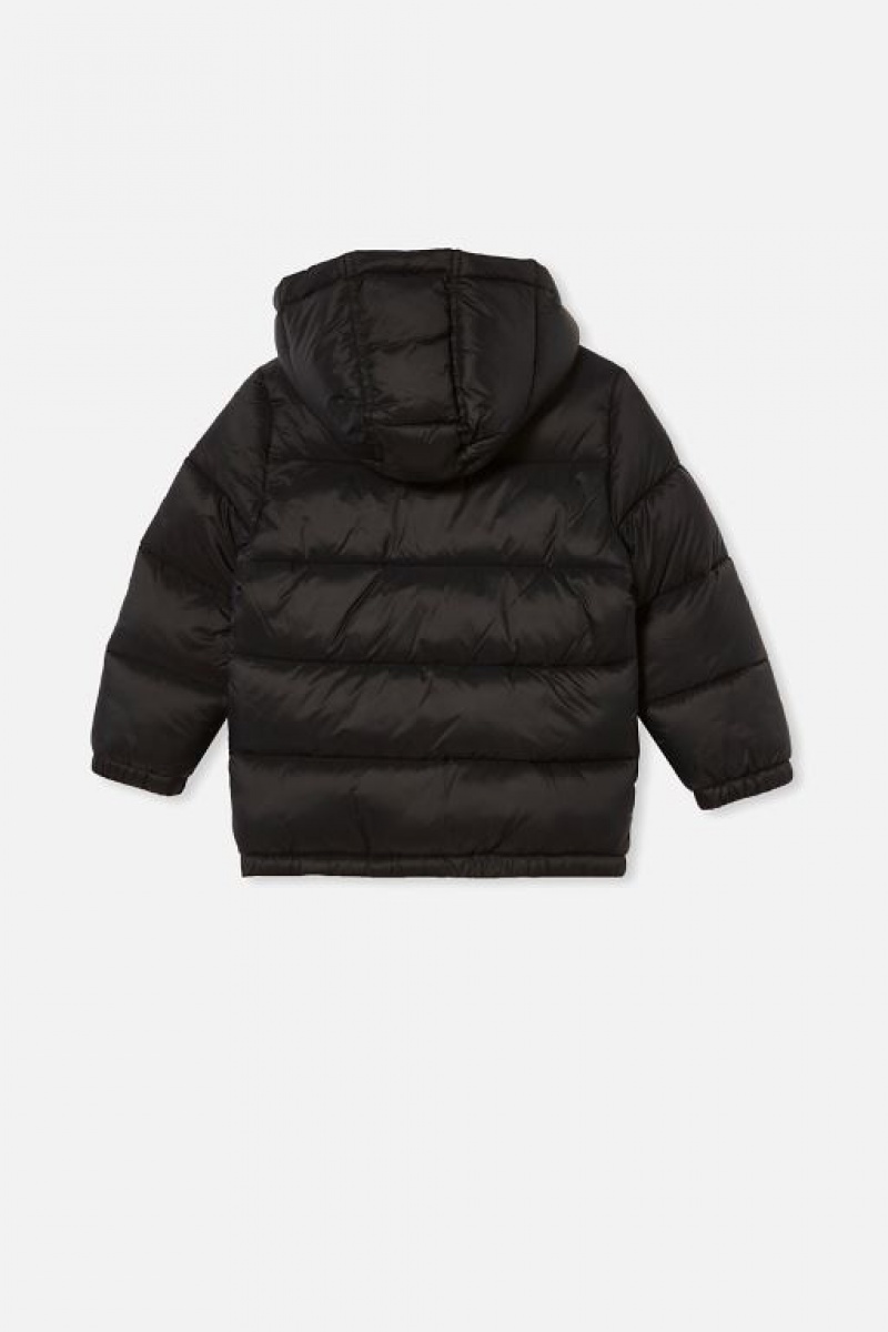 Cotton On Frankie Puffer Boys' Jackets Black | e2J1I1Bx23k