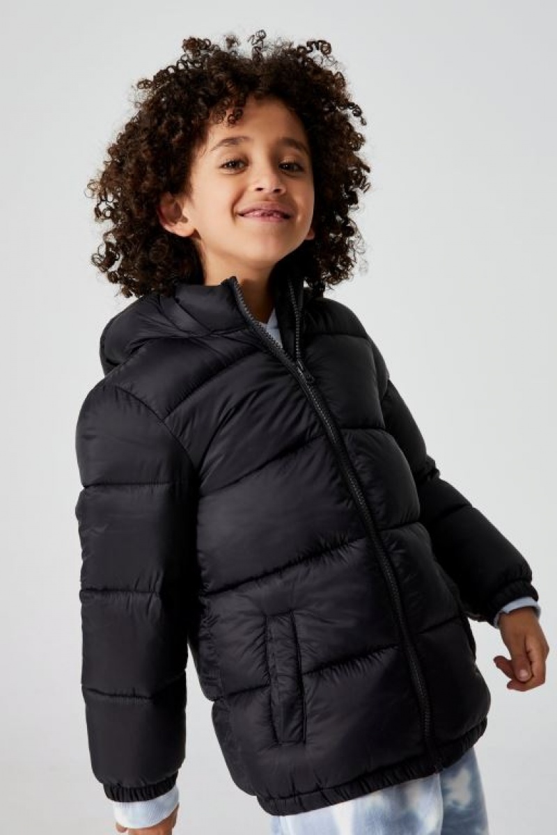 Cotton On Frankie Puffer Girls\' Jackets Black | hMx6A40Kyzc