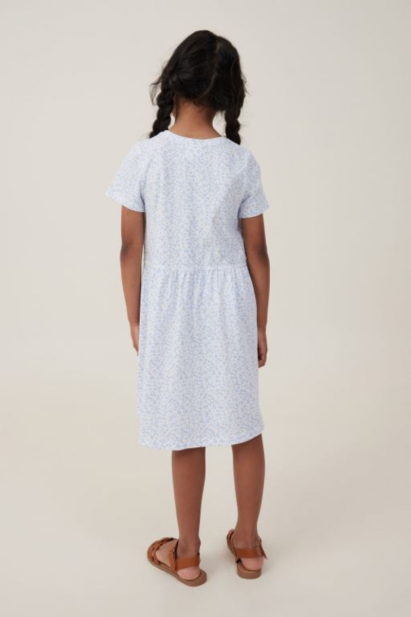 Cotton On Freya Short Sleeve Girls' Dress Light Yellow | ZKYKYdVi3u1