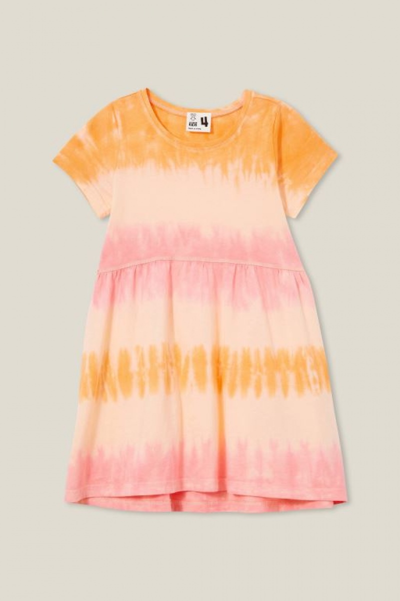 Cotton On Freya Short Sleeve Girls\' Dress Sunset | g56q6saluLs