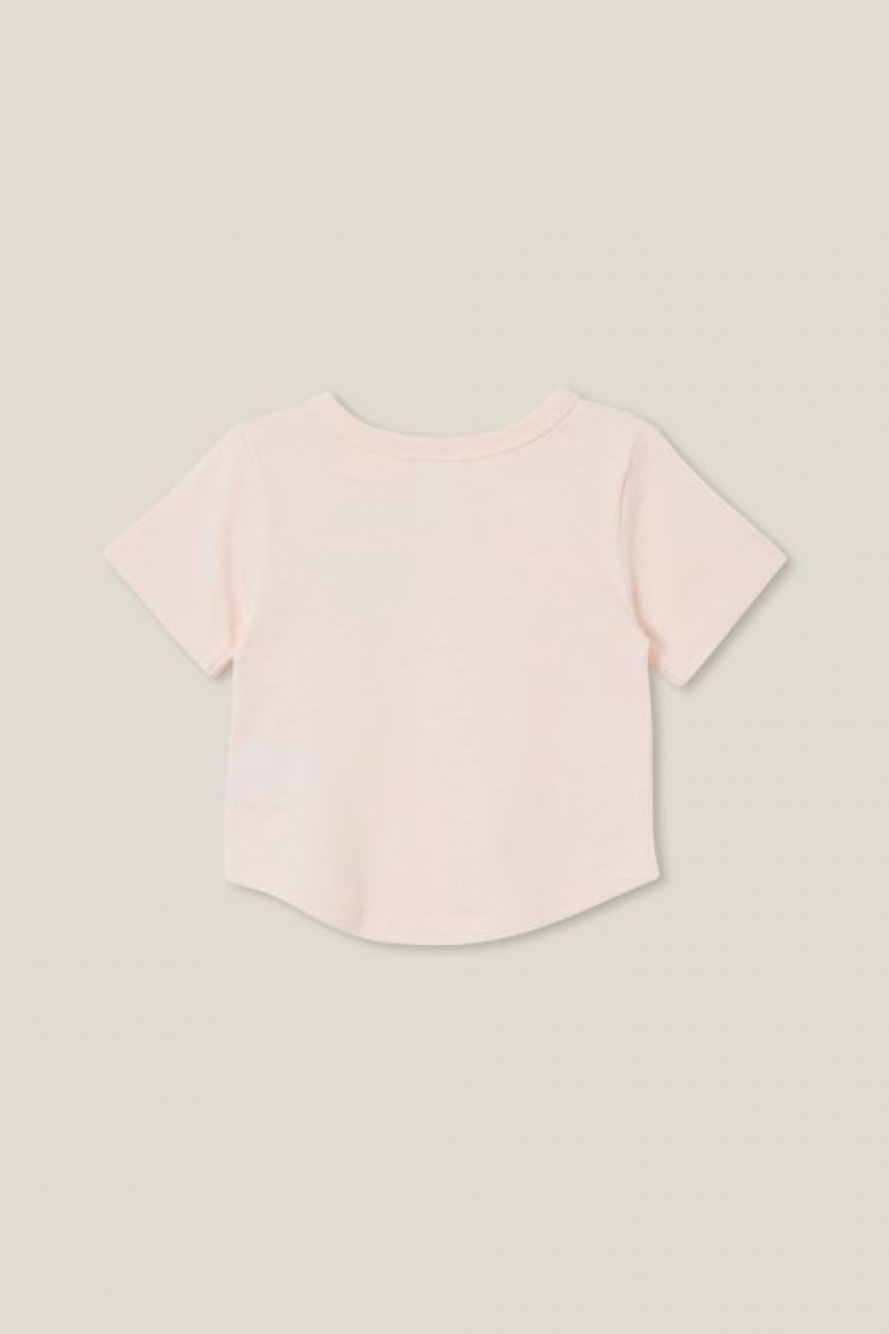 Cotton On Fynn Slub Spliced Lcn Baby T Shirts Pink | yBU4nWQBJx5