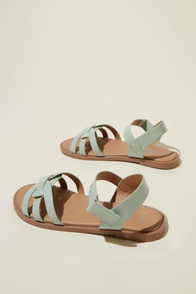 Cotton On Georgie Cross Over Girls' Sandals Green | j0H4zX0QmHh
