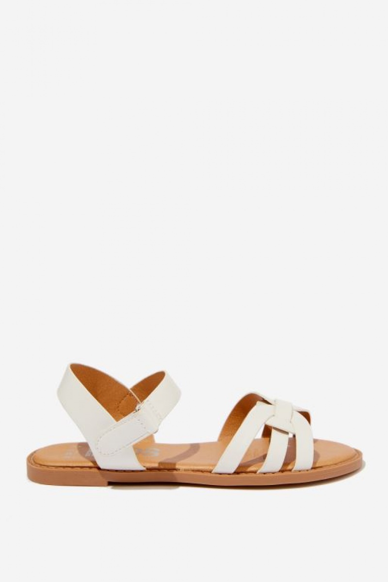 Cotton On Georgie Cross Over Girls' Sandals White | 8dze7nB1kS1