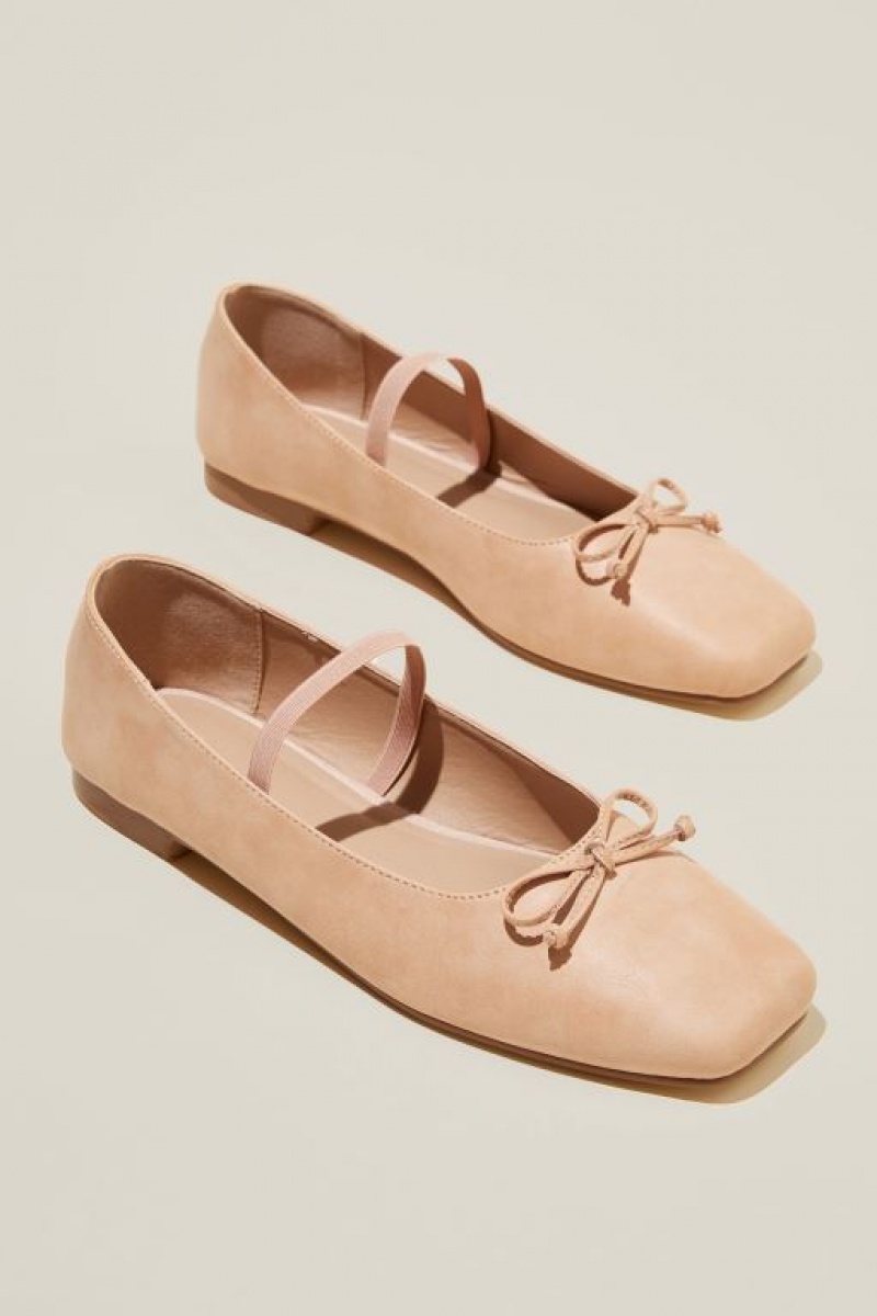 Cotton On Gia Square Ballet Women's Loafers Beige Pink | zl3fLLf8aQx