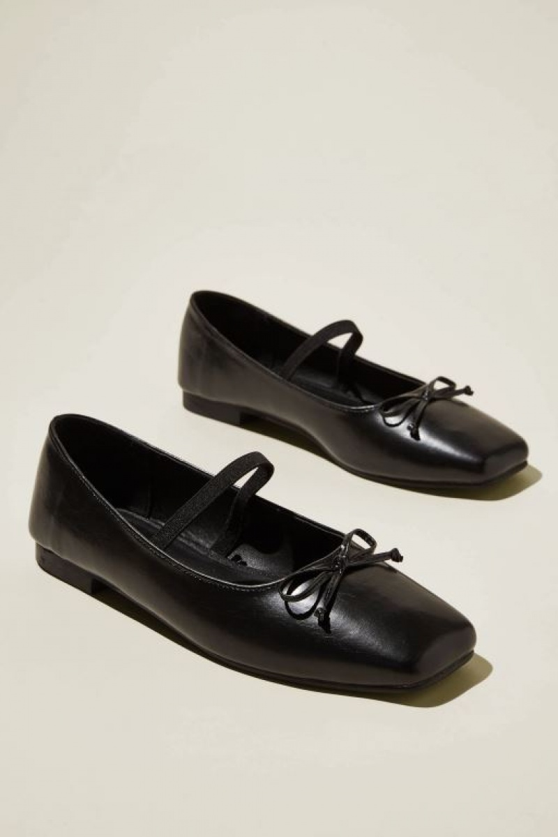 Cotton On Gia Square Ballet Women's Loafers Black | eU9xbxARwnU