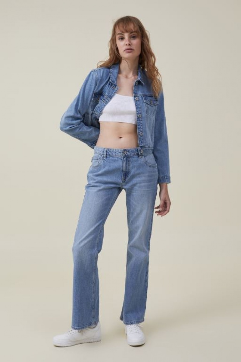 Cotton On Girlfriend Denim Women's Jackets Blue | LlvKbaTwqvh