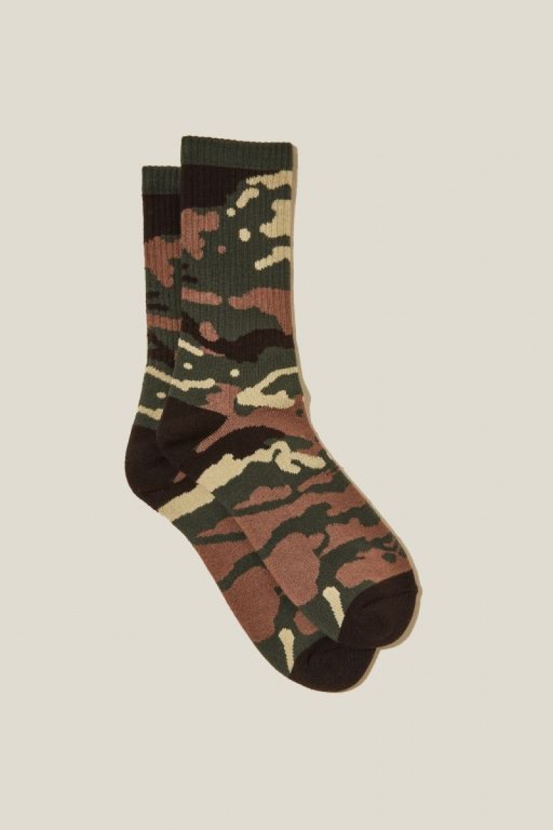 Cotton On Graphic Men\'s Socks Camo | cXurMQzCldc