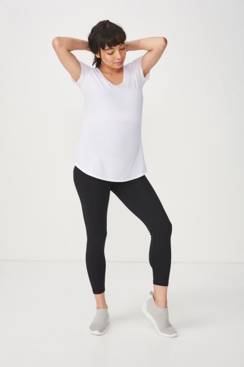 Cotton On Gym T Shirt Women's Maternity Wear White | 6epQWAlbJP1