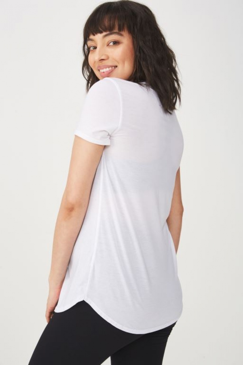 Cotton On Gym T Shirt Women\'s Maternity Wear White | 6epQWAlbJP1