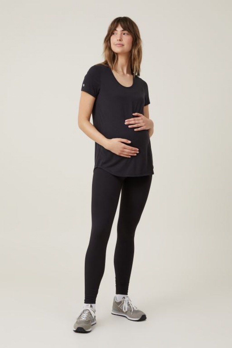 Cotton On Gym T Shirt Women's Maternity Wear Black | SDEVg2w5T1x