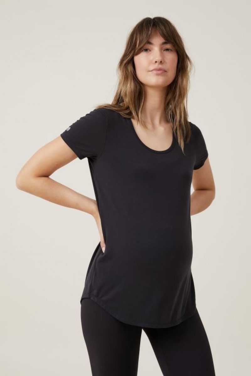 Cotton On Gym T Shirt Women\'s Maternity Wear Black | SDEVg2w5T1x