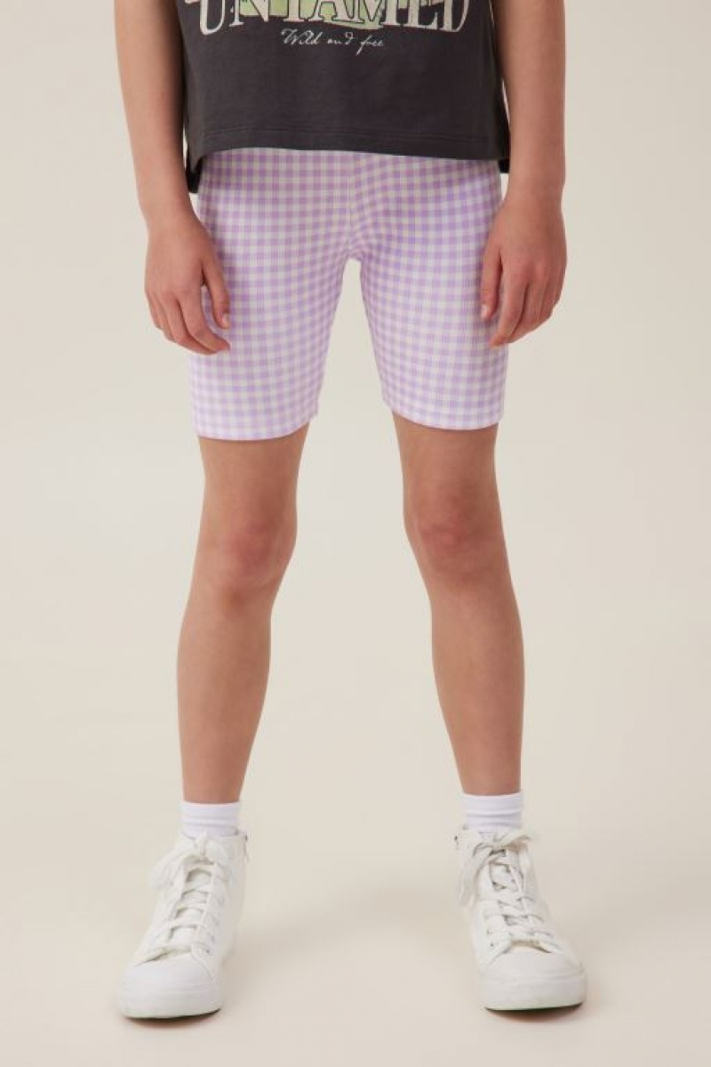 Cotton On Hailey Bike Girls\' Shorts Purple | dCkSkDjCg6x