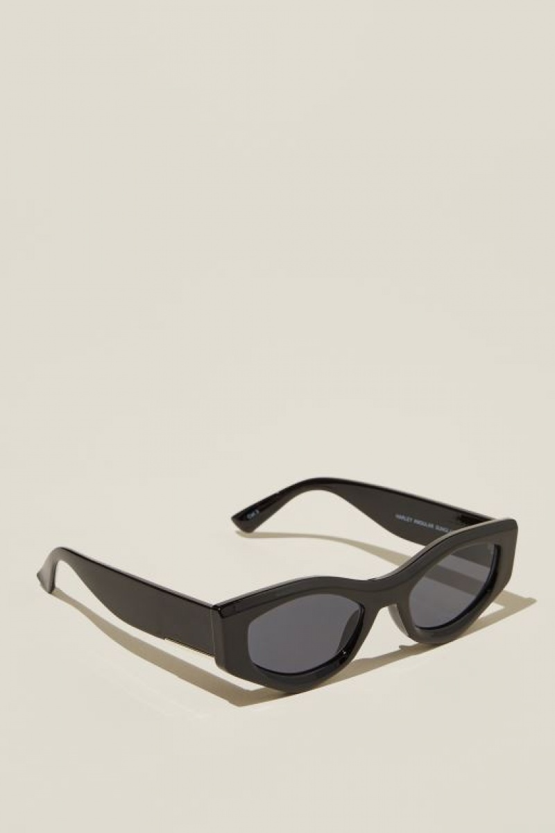 Cotton On Harley Angular Women's Sunglasses Black | ZK1vKwaFQDB