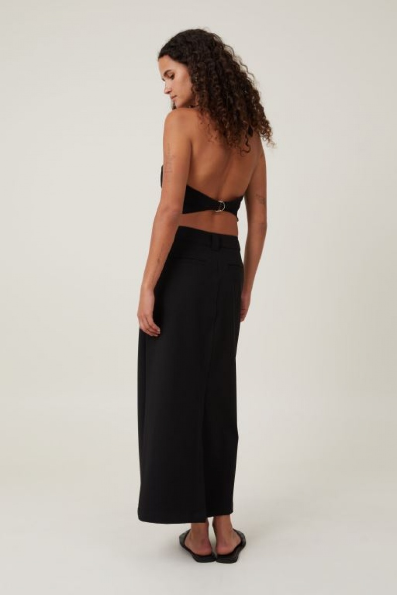 Cotton On Harper Suiting Maxi Women's Skirt Black | O5pwPq9bZ7q
