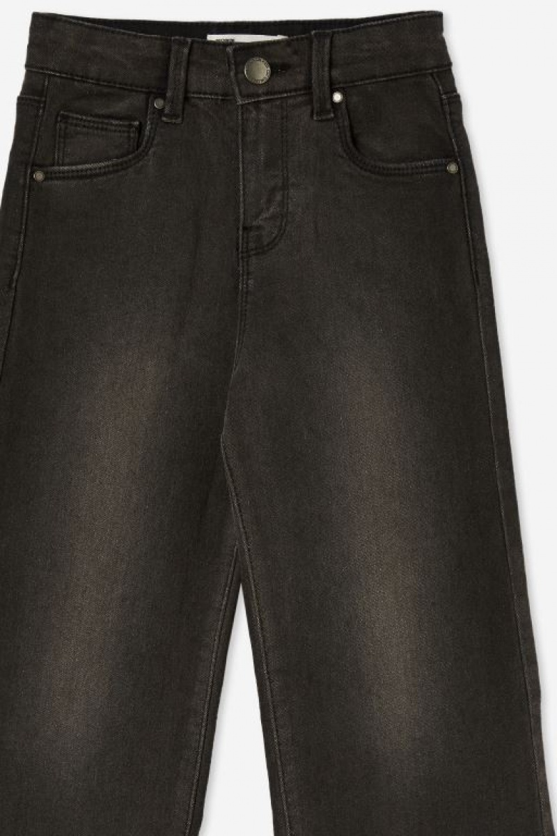 Cotton On Harper Wide Leg Girls' Jeans Black Wash | MNigGvNfoQf