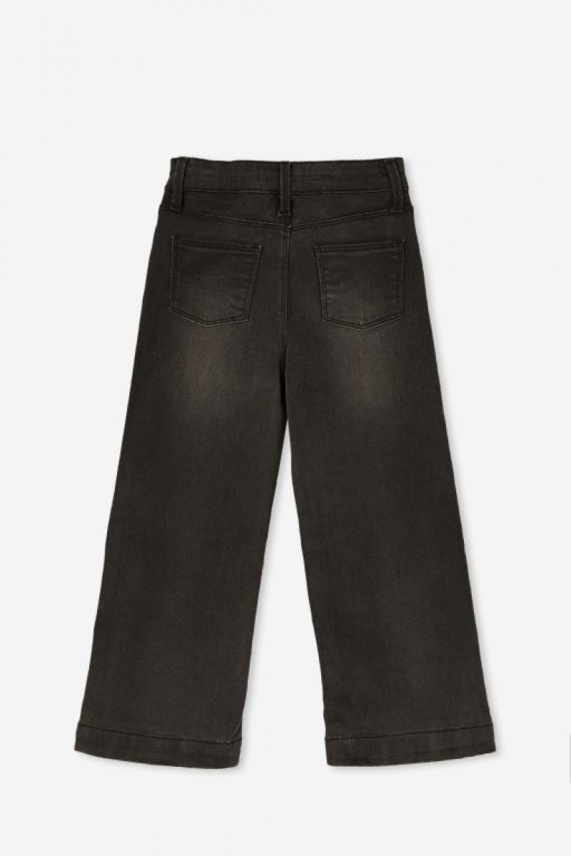 Cotton On Harper Wide Leg Girls' Jeans Black Wash | MNigGvNfoQf