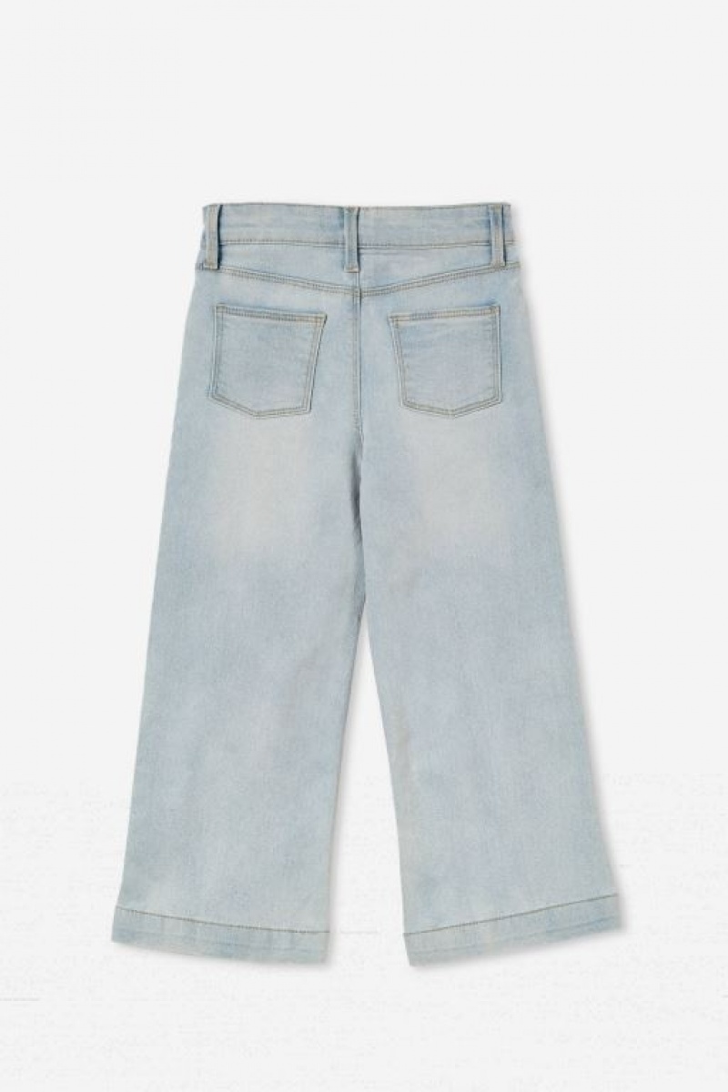 Cotton On Harper Wide Leg Girls' Jeans Wash | J2aAG3mMWHQ