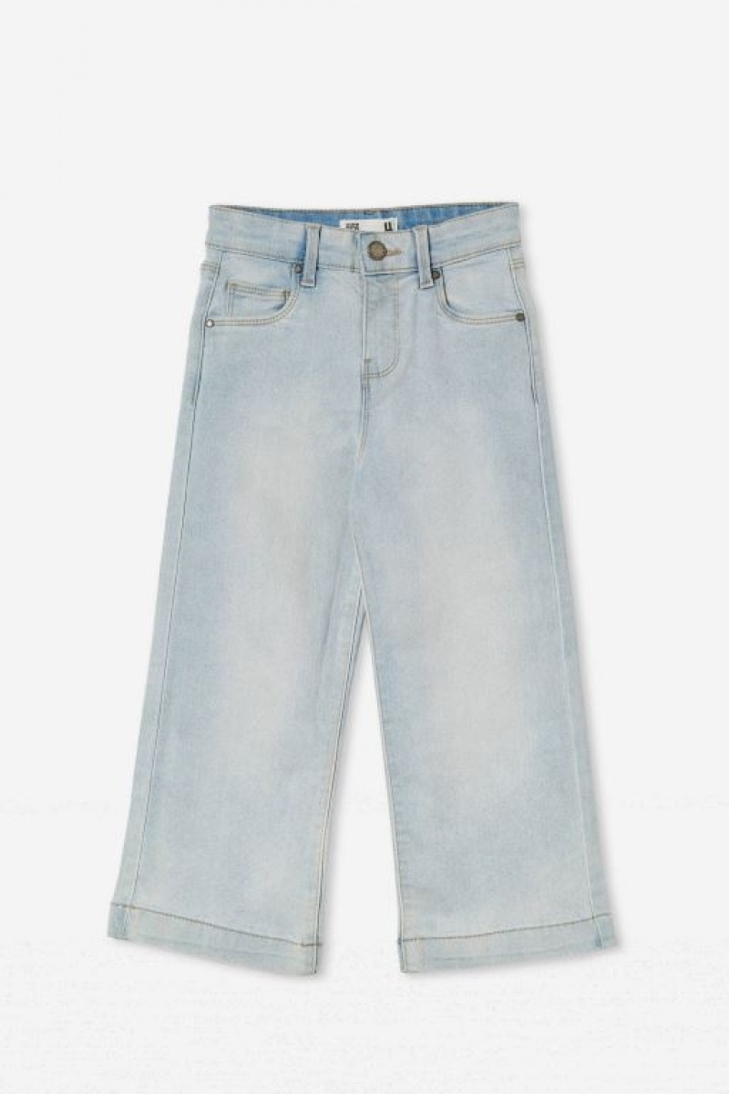 Cotton On Harper Wide Leg Girls\' Jeans Wash | J2aAG3mMWHQ