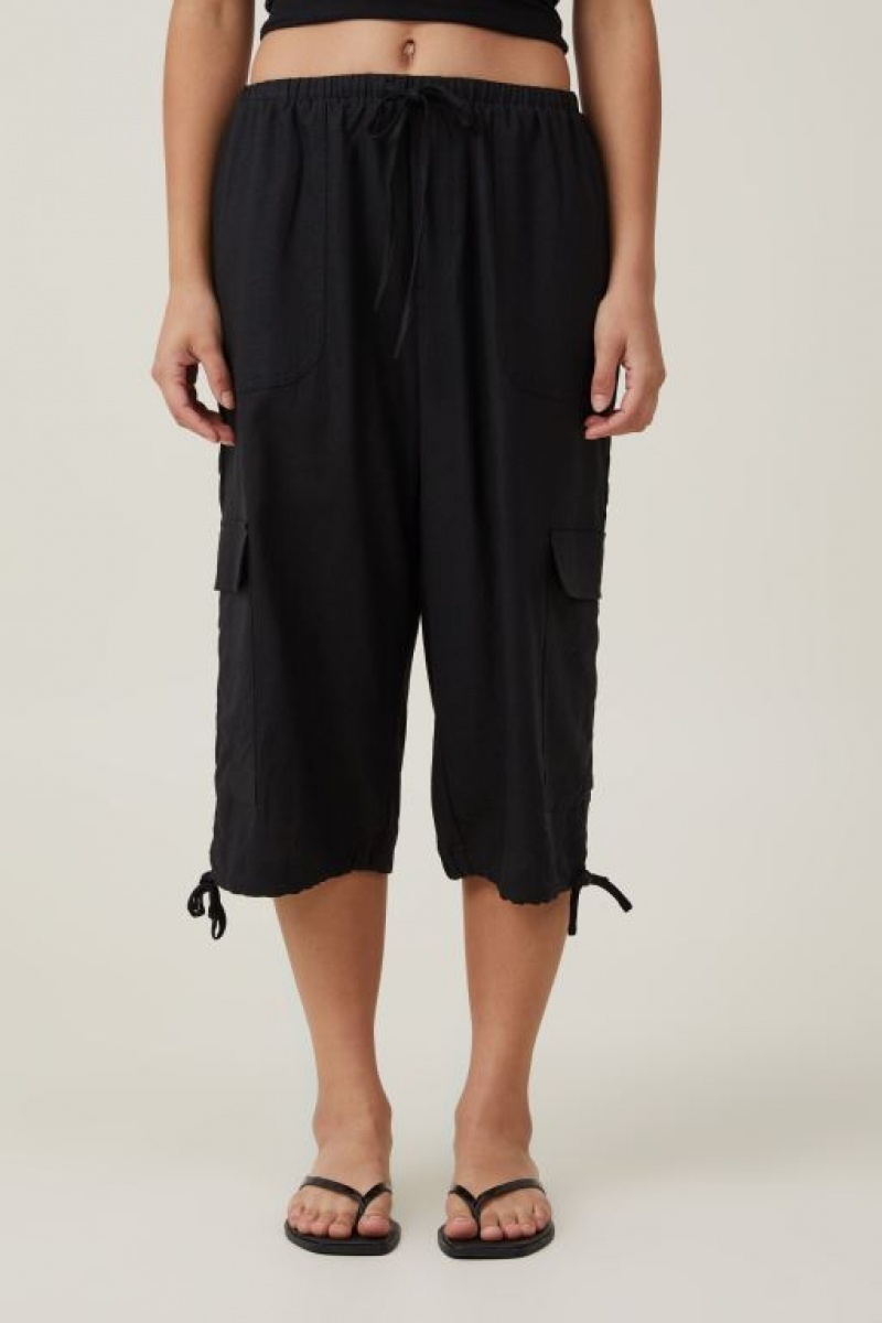 Cotton On Haven Capri Women's Pants Black | HX0txUt0iuK