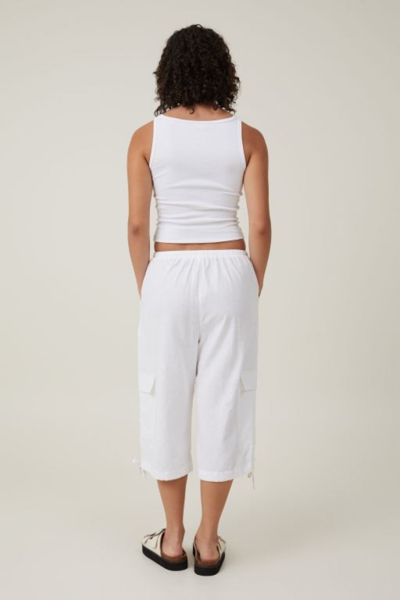 Cotton On Haven Capri Women's Pants White | eQXAVilKQCT