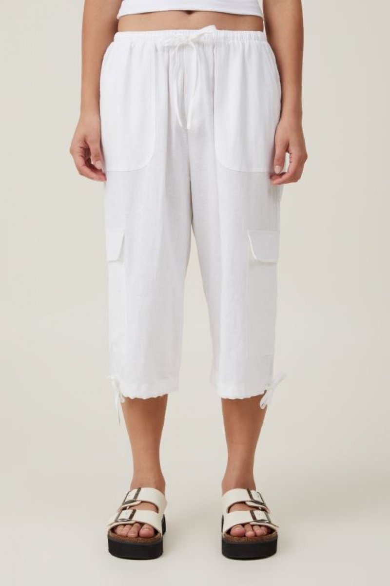 Cotton On Haven Capri Women's Pants White | eQXAVilKQCT