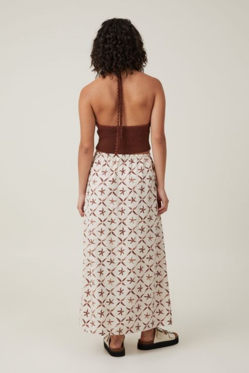 Cotton On Haven Maxi Slip Women's Skirt Grey | E7ycofAmQqQ