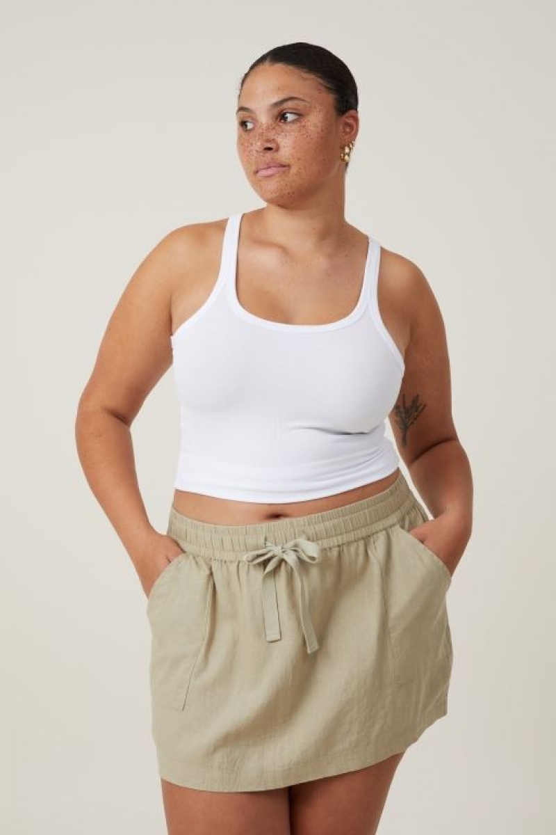 Cotton On Haven Mini Women\'s Skirt Olive | 44ovVShVJeW