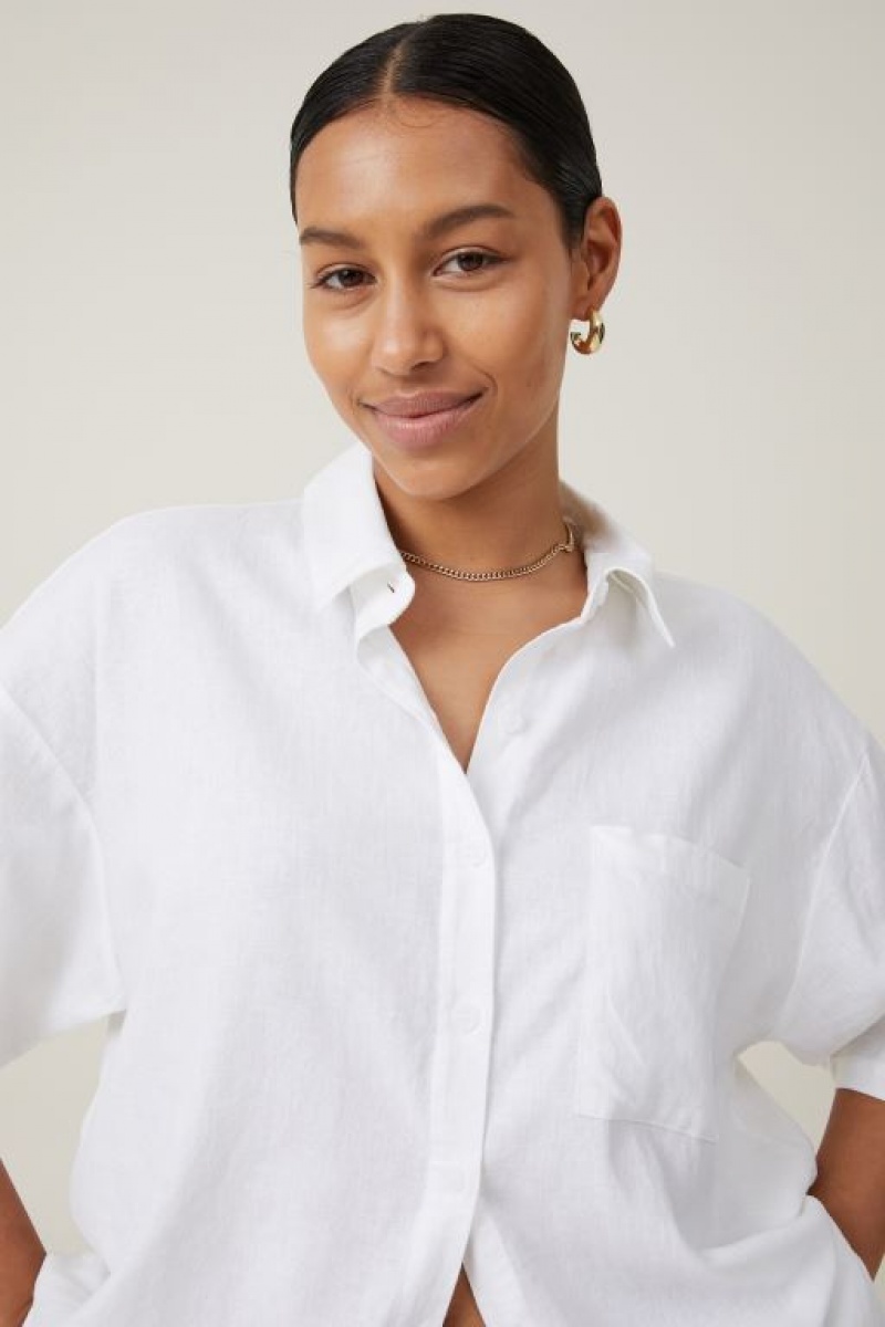 Cotton On Haven Short Sleeve Women's Shirts White | bWUlsBIzuG1