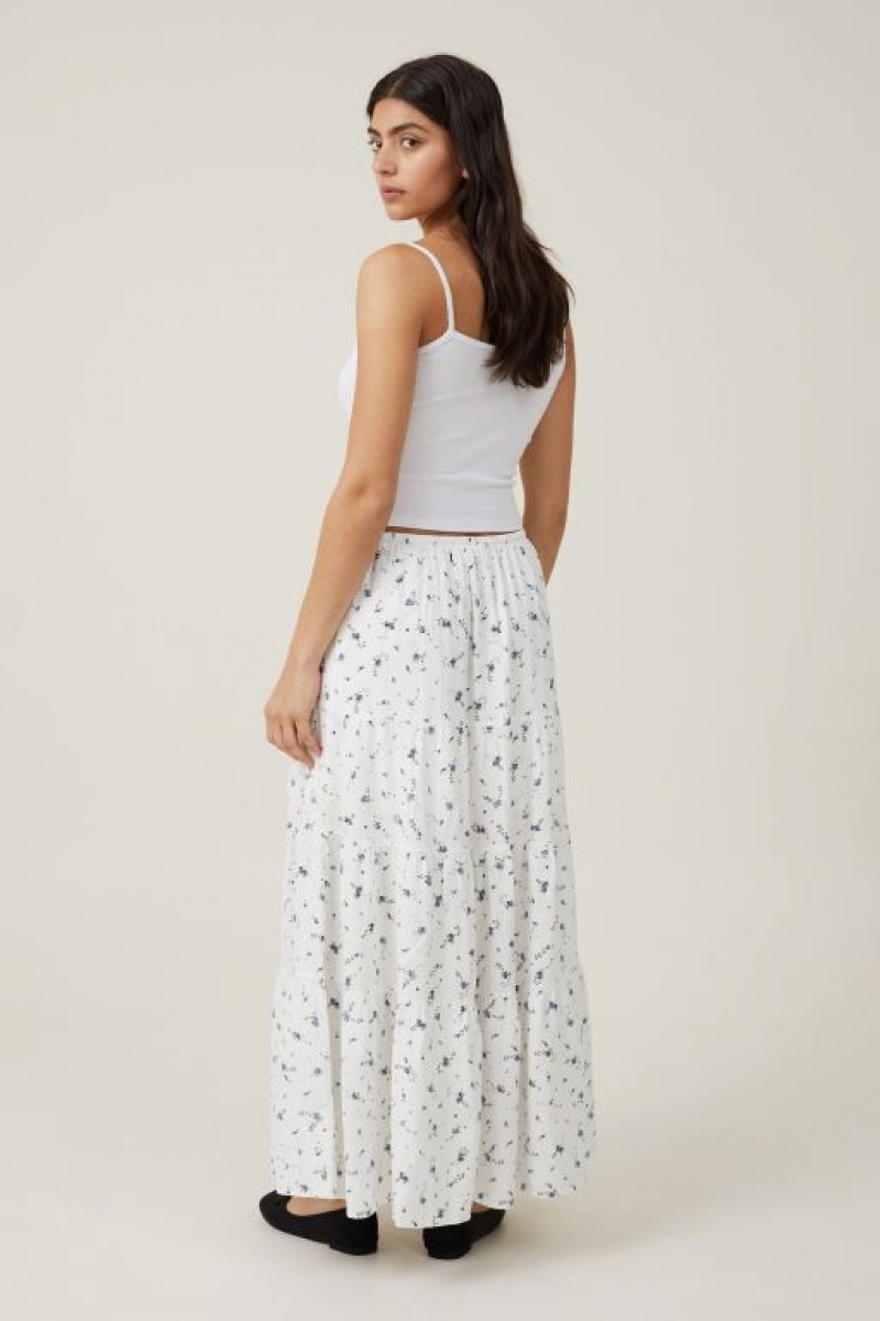 Cotton On Haven Tiered Maxi Women's Skirt Winona | PbQMGGCILTN