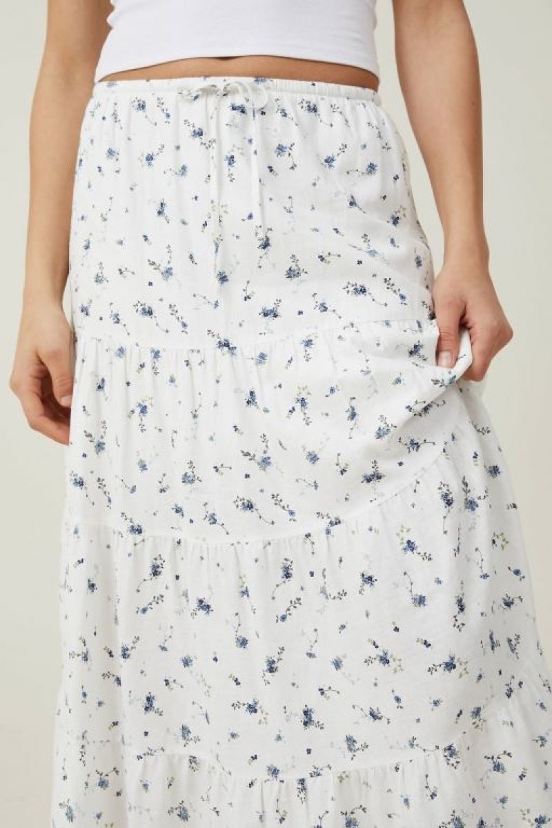 Cotton On Haven Tiered Maxi Women's Skirt Winona | PbQMGGCILTN