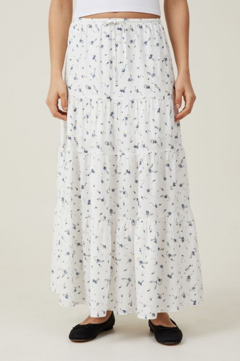 Cotton On Haven Tiered Maxi Women's Skirt Winona | PbQMGGCILTN