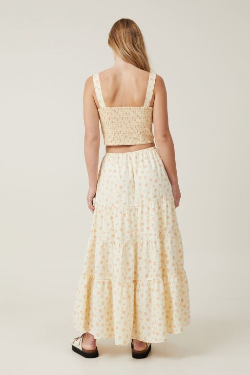 Cotton On Haven Tiered Maxi Women's Skirt Indra | ljbjleJNEvF