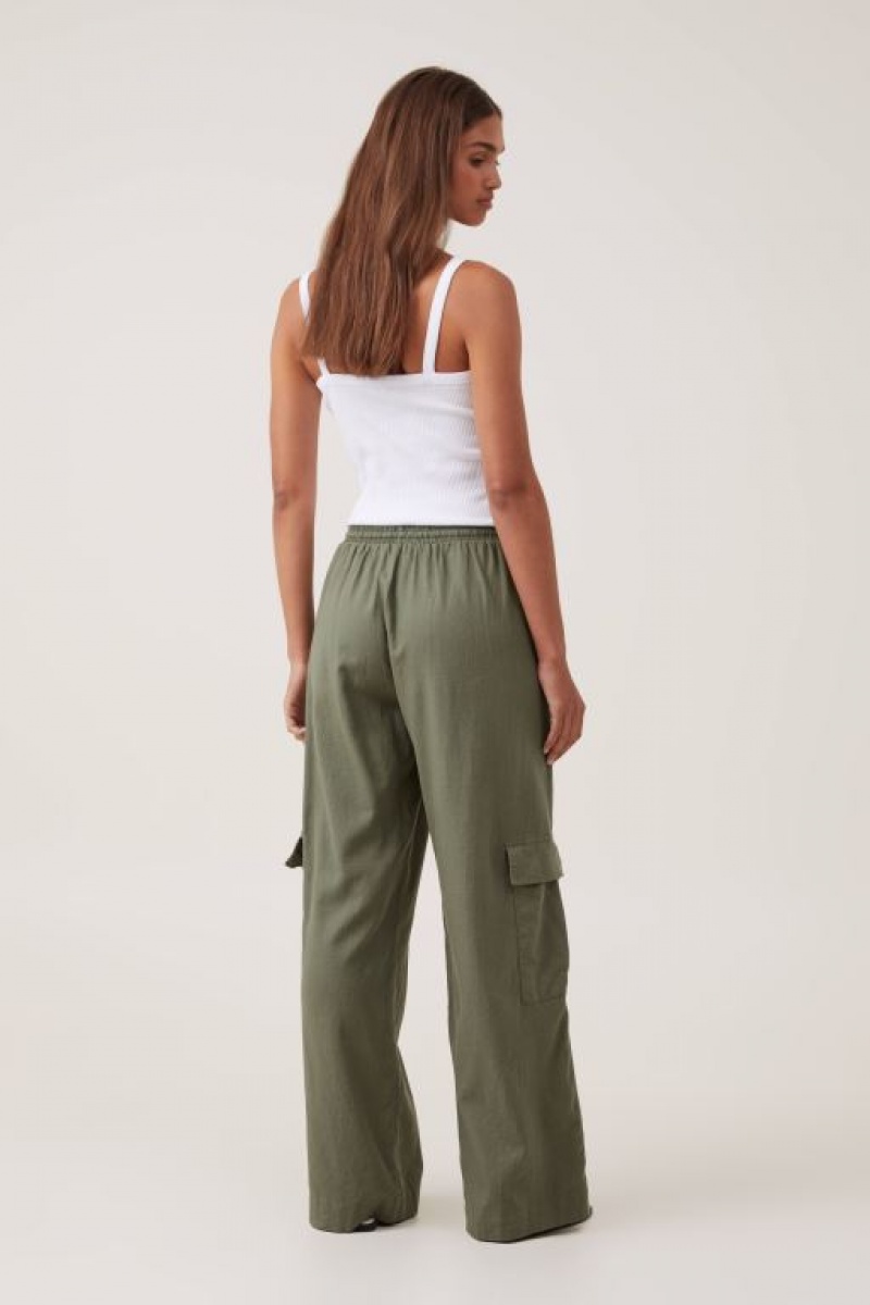 Cotton On Haven Utility Wide Leg Women's Pants Washed | ifYZ1Z6JxmX