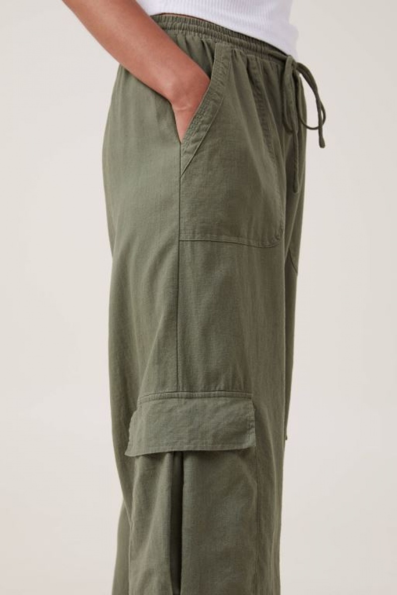 Cotton On Haven Utility Wide Leg Women's Pants Washed | ifYZ1Z6JxmX