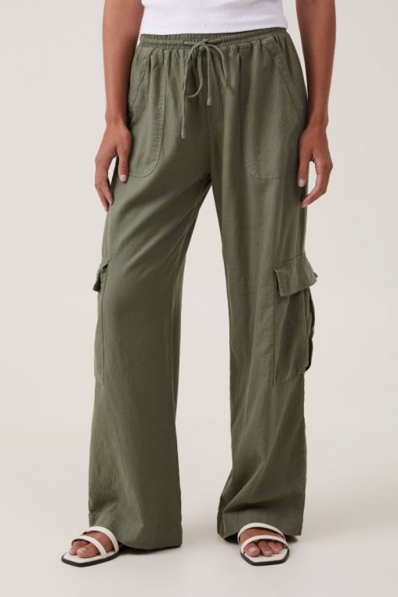 Cotton On Haven Utility Wide Leg Women's Pants Washed | ifYZ1Z6JxmX