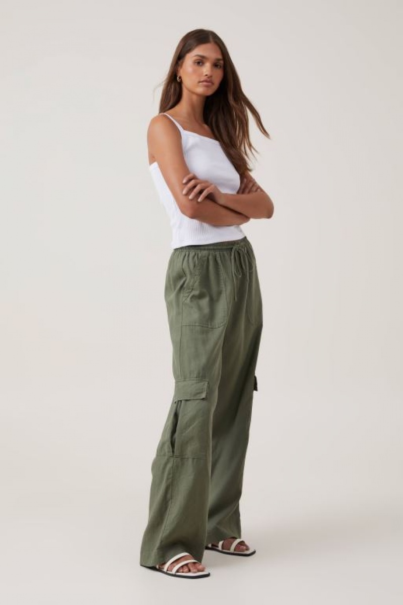 Cotton On Haven Utility Wide Leg Women\'s Pants Washed | ifYZ1Z6JxmX