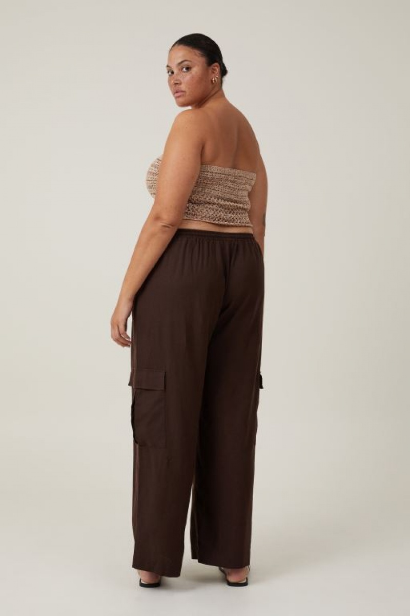 Cotton On Haven Utility Wide Leg Women's Pants Dark | mPw129CAlyF
