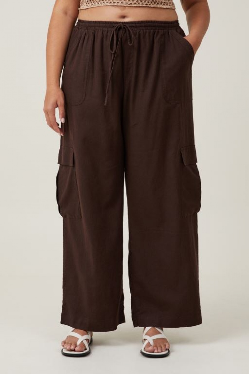 Cotton On Haven Utility Wide Leg Women's Pants Dark | mPw129CAlyF