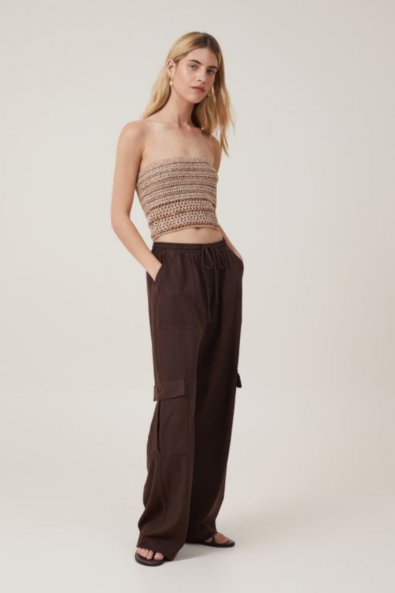 Cotton On Haven Utility Wide Leg Women's Pants Dark | mPw129CAlyF