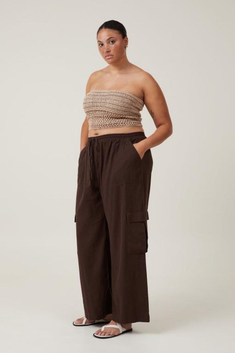 Cotton On Haven Utility Wide Leg Women\'s Pants Dark | mPw129CAlyF