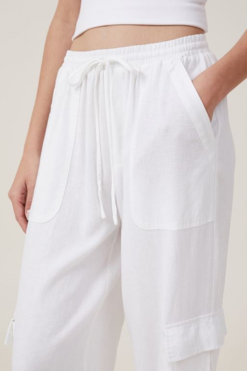 Cotton On Haven Utility Wide Leg Women's Pants White | VzTlT0tdo3F