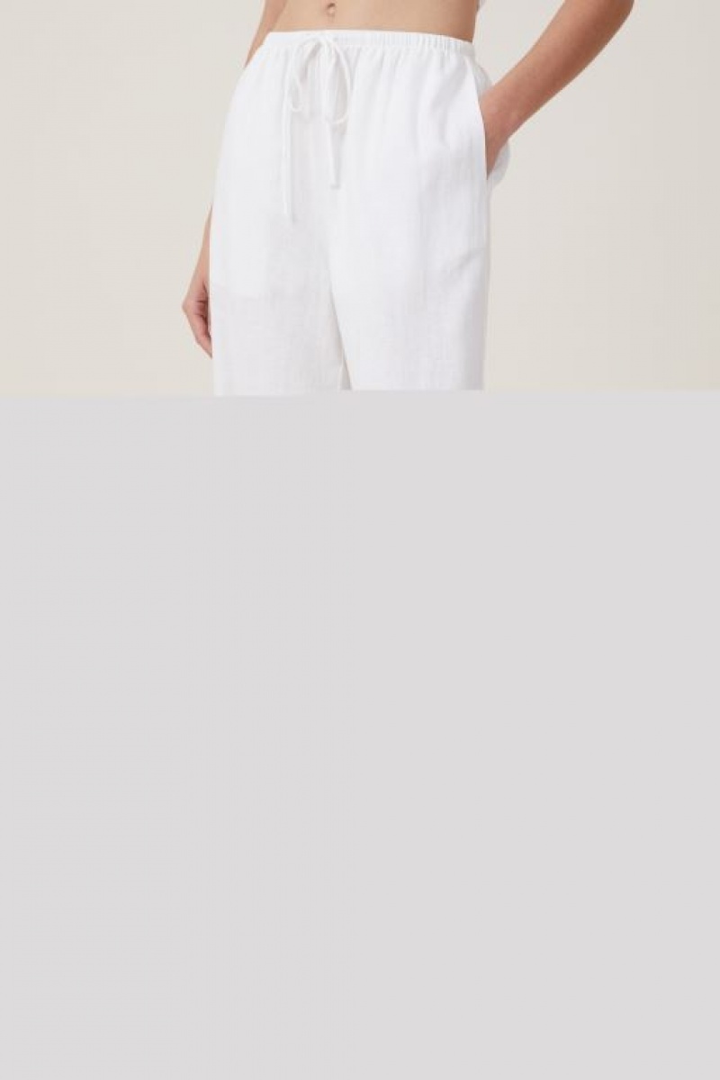 Cotton On Haven Wide Leg Women's Pants White | UJALiTJr97G