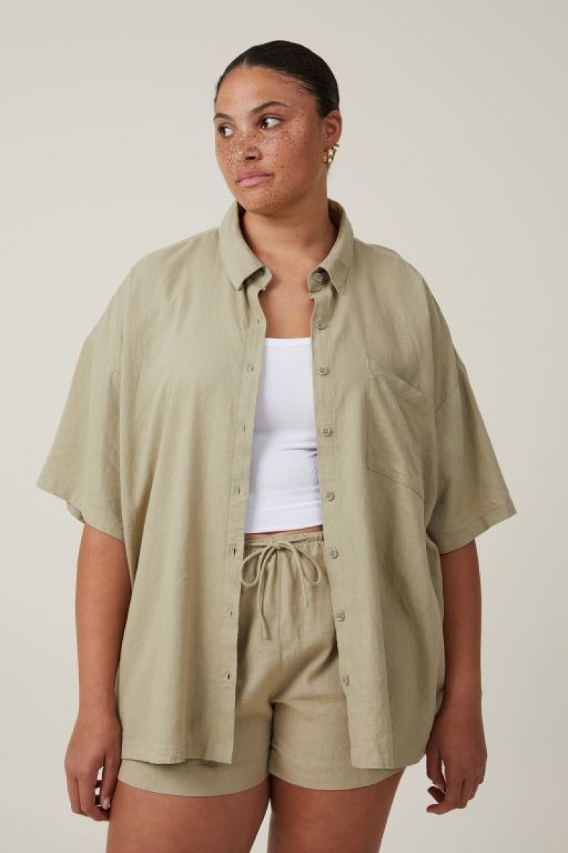 Cotton On Haven Women's Shorts Olive | 3SSIFsIpYsG