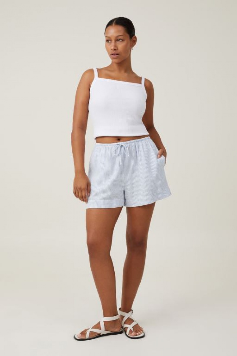 Cotton On Haven Women's Shorts Stripes Blue | GQs62v28vrj
