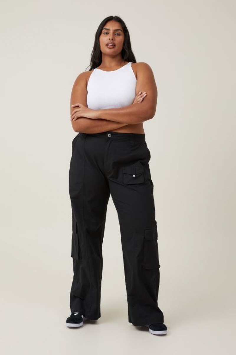 Cotton On Hayden Cargo Women's Pants Black | eL16o0Smm4r