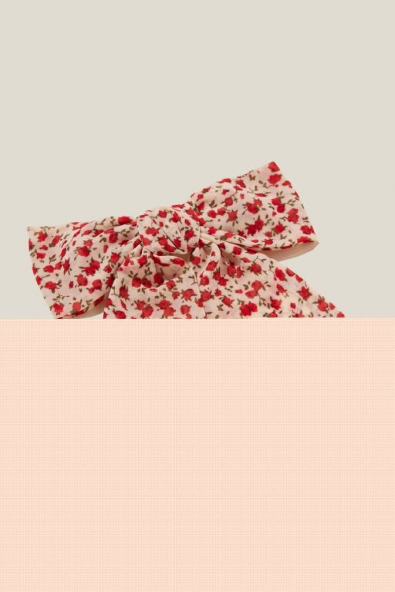 Cotton On Heidi Hair Bow Women\'s Hair Accessories Cream / Red | tZcvMaZmcT1