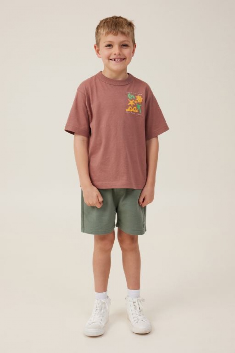 Cotton On Henry Slouch Boys' Shorts Green | I7btmrrEJBh